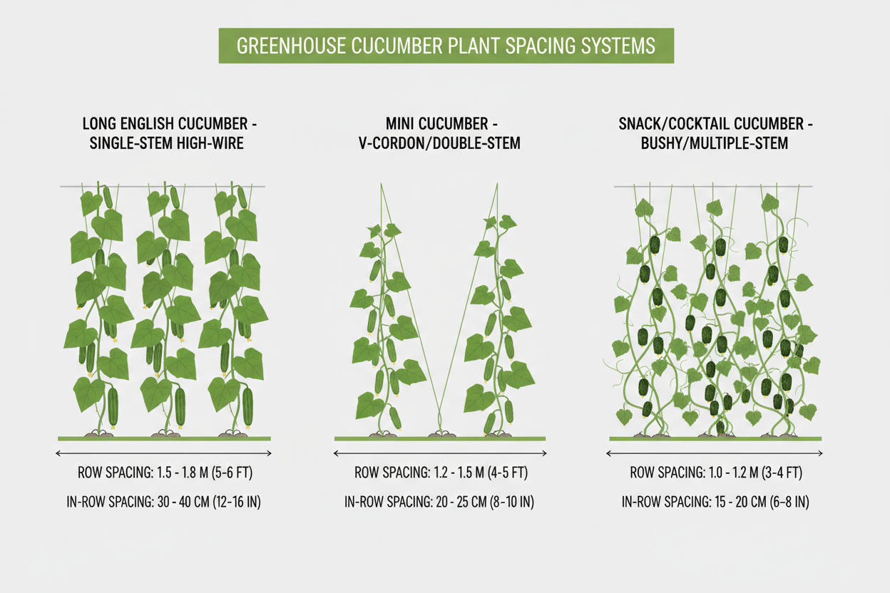 Plant Spacing Guide for Greenhouse Cucumber