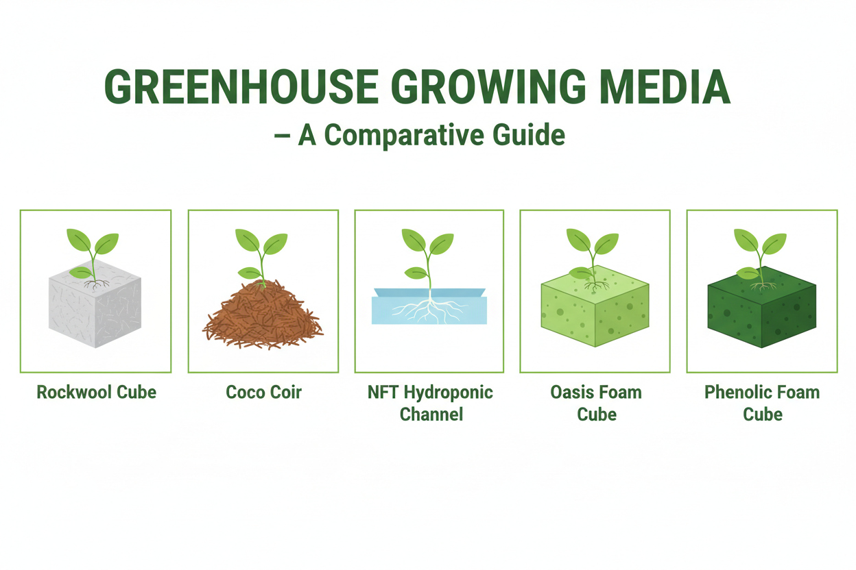 Greenhouse Growing Media Compared: Rockwool, Coco Coir, Perlite, NFT/DWC & Peat