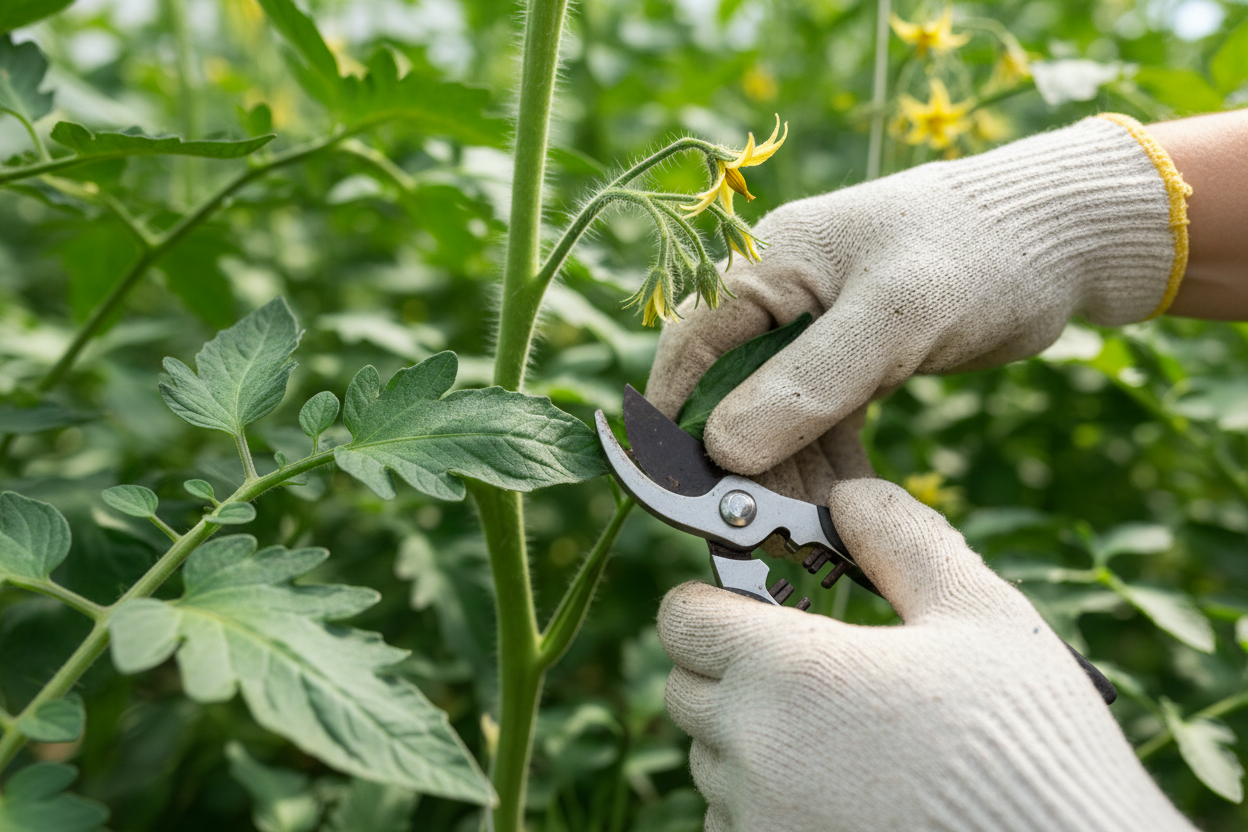 How to Prune Indeterminate Tomatoes in a Greenhouse