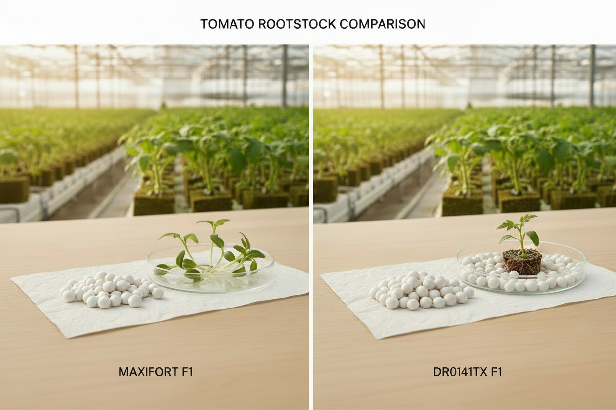 Maxifort vs. DR0141TX: Choosing the Right Tomato Rootstock for Your Greenhouse